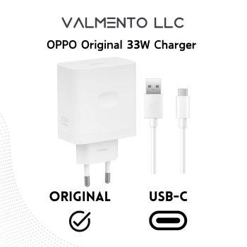 Original 33W Ladegerät mit USB-auf-Typ-C-Kabel für Oppo A58, A77S, A57e, A57s, Reno 8 4G, Reno 8 Z – QC 4.0 Schnellladeadapter